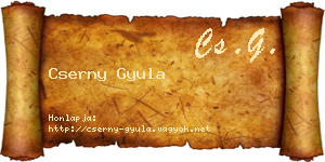 Cserny Gyula névjegykártya